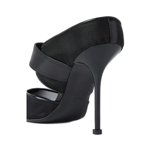 Punk Buckle Heeled Mules