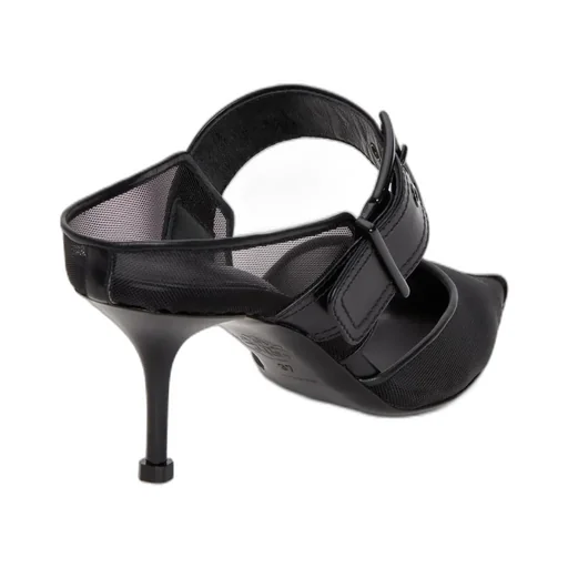 Punk Buckle Pointed-Toe Mules