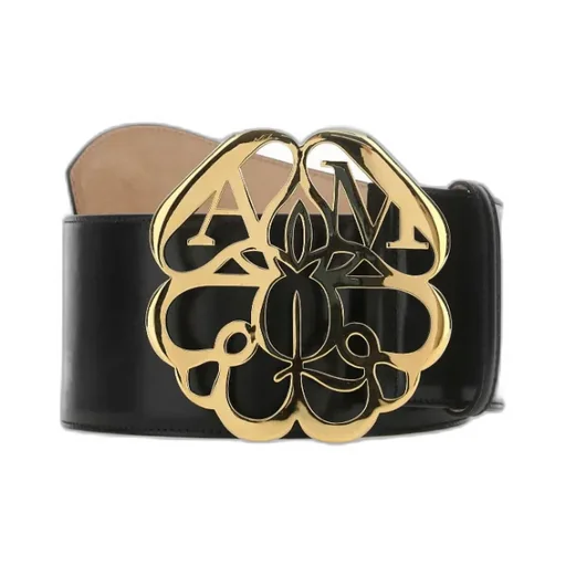 Flower Logo Plaque Buckle Belt