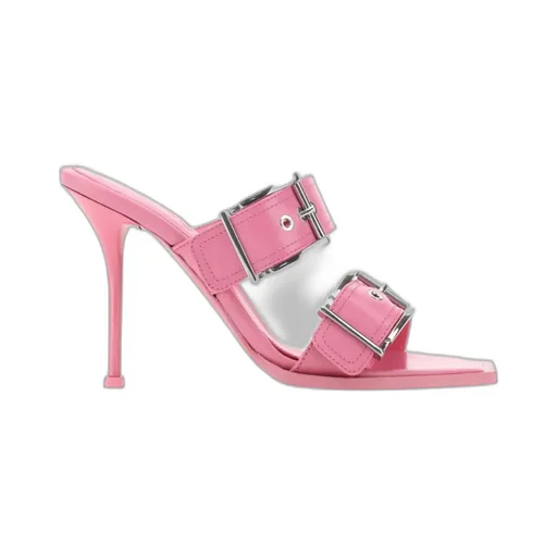 Buckle Detailed Heeled Sandals