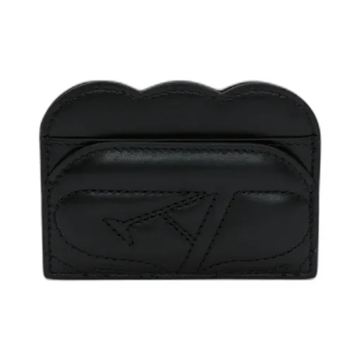 Logo Embroidered Quilted Card Holder