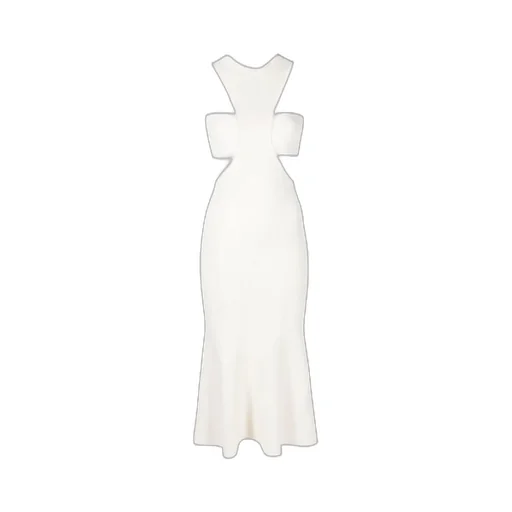 Slashed Harness Cut-Out Detailed Dress