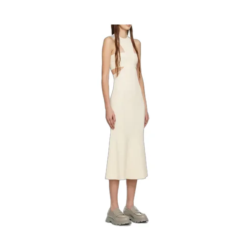 Slashed Harness Cut-Out Detailed Dress