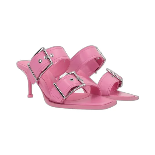 Buckle Detailed Slip-On Sandals