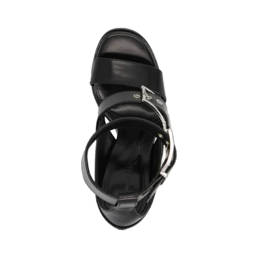 Buckle Strap Heeled Sandals