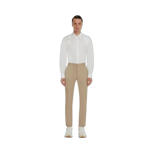 Tapered Mid-Rise Tailored Trousers