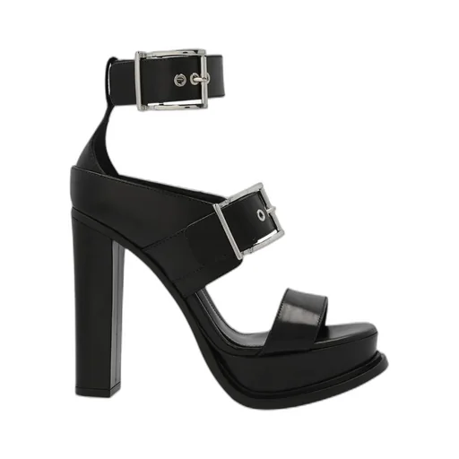 Buckle Strap Heeled Sandals