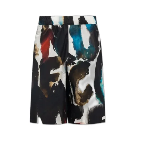 Watercolour Graffiti Printed Shorts