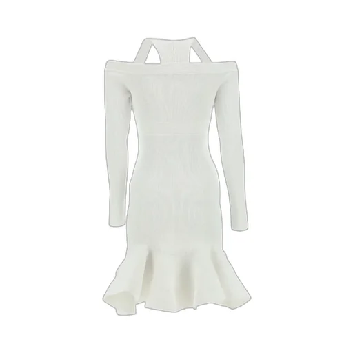 Ruffle Detailed Flared Mini Dress
