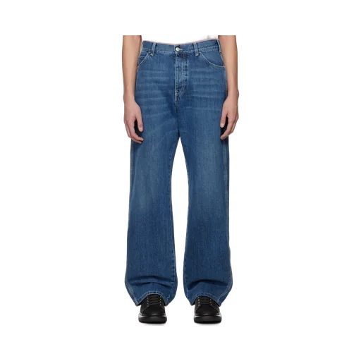 Logo Patch Wide Leg Jeans