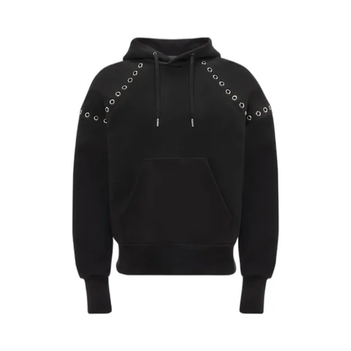 Eyelets Detailed Hoodie