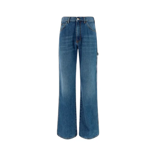 Logo Embroidered Straight Leg Jeans