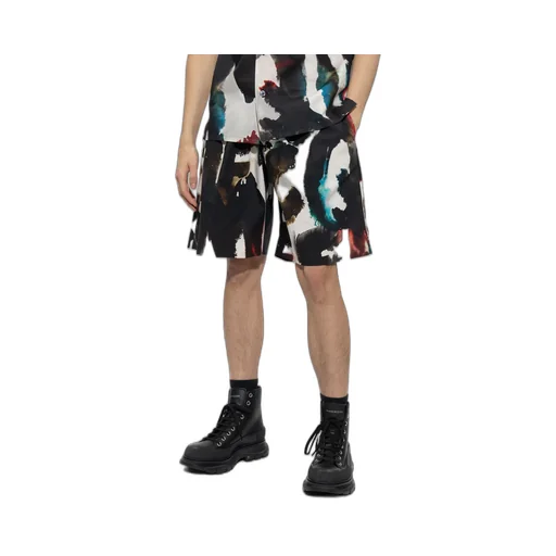 Watercolour Graffiti Printed Shorts