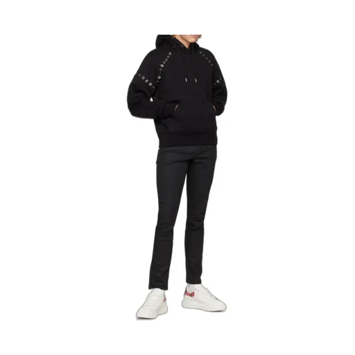 Eyelets Detailed Hoodie