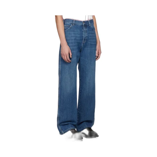 Logo Patch Wide Leg Jeans