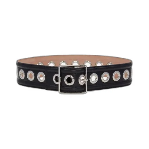 Eyelet Detailed Buckled Belt