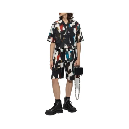 Watercolour Graffiti Printed Shorts