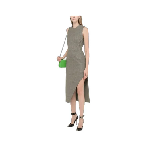 Houndstooth Asymmetrical Dress