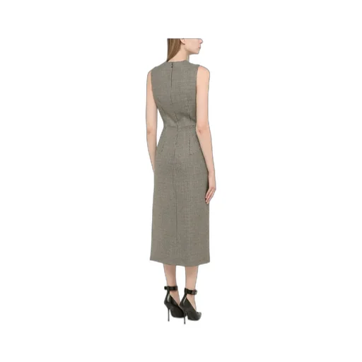 Houndstooth Asymmetrical Dress