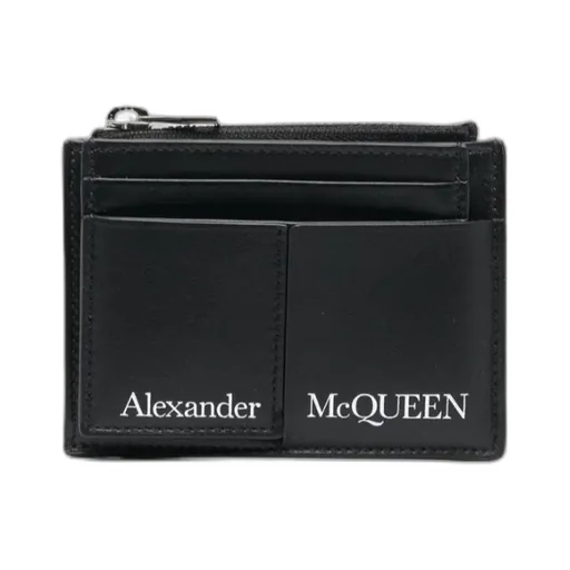 Logo Printed Zip-Up Coin Wallet