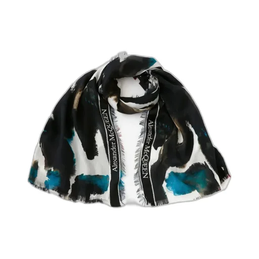 Graffiti-Print Cotton-Blend Scarf