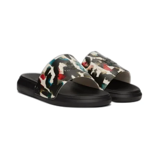Graphic Logo Print Pool Slides