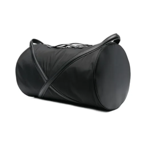 Logo Printed Zipped Duffel Bag