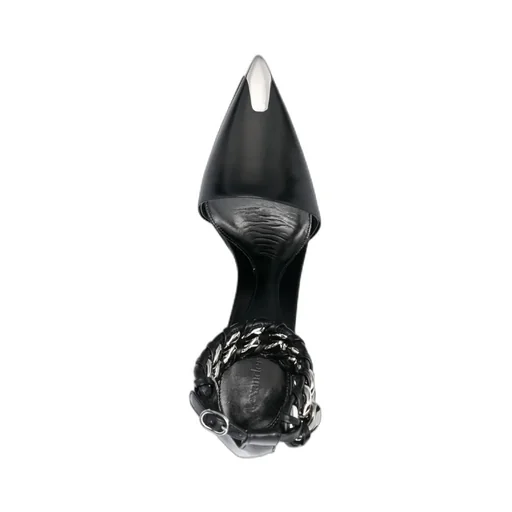 Pointed Toe Chain-Link Pumps