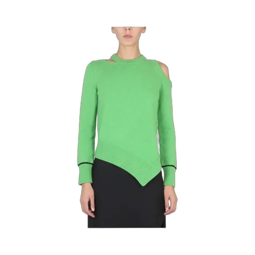 Asymmetric Hem Cut-Out Pullover