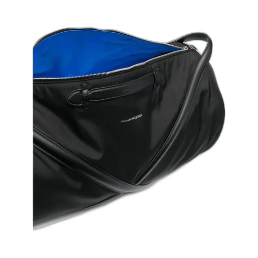 Logo Printed Zipped Duffel Bag