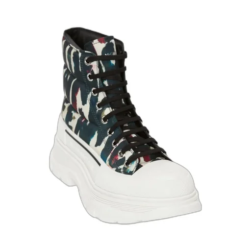 Graffiti Print High-Top Sneakers