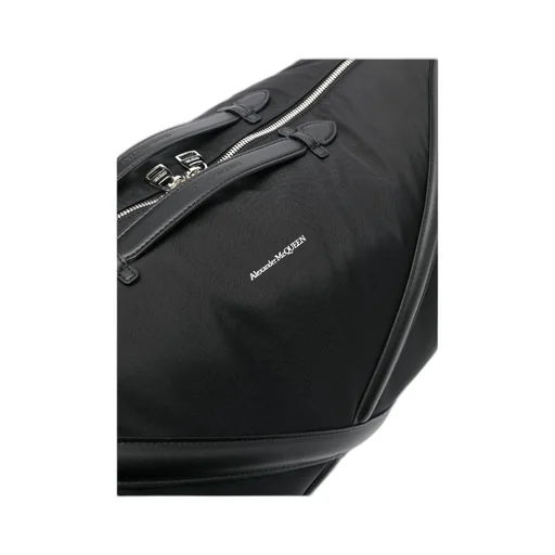 Logo Printed Zipped Duffel Bag