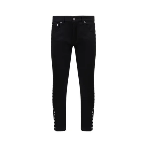Straight Leg Eyelets-Detailed Pants