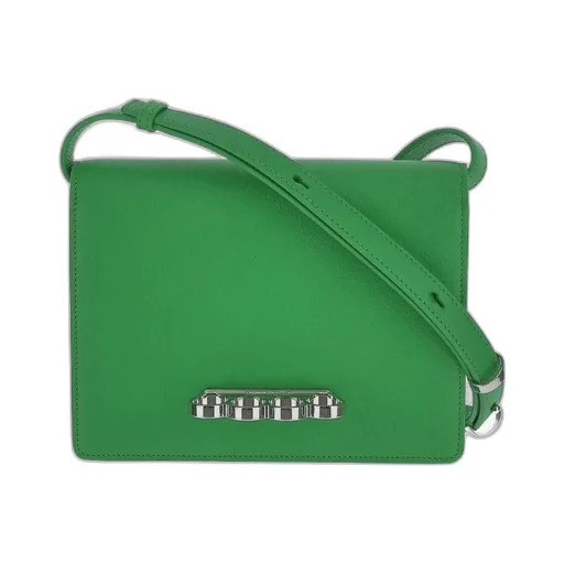 Four Ring Foldover Top Shoulder Bag