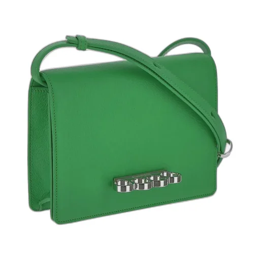 Four Ring Foldover Top Shoulder Bag