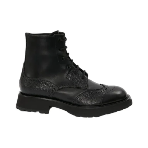 Punk Worker Lace-Up Boots
