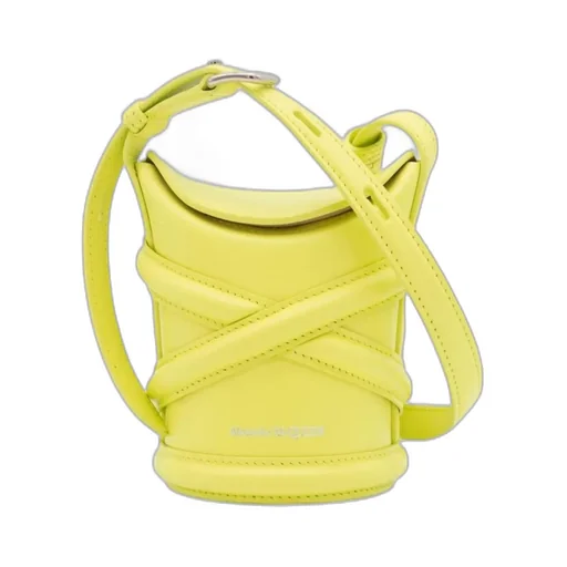 Logo Embossed The Mini Curve Bucket Bag