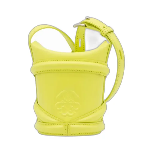 Logo Embossed The Mini Curve Bucket Bag