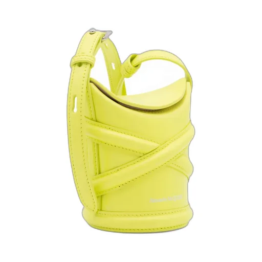 Logo Embossed The Mini Curve Bucket Bag