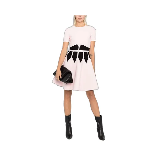 Round-Collar Short-Sleeve Dress