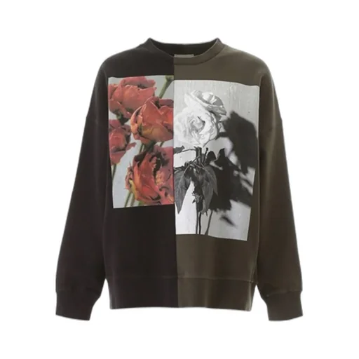 Rose Printed Casual Sweater
