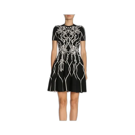 Round-Collar Short-Sleeve Dress