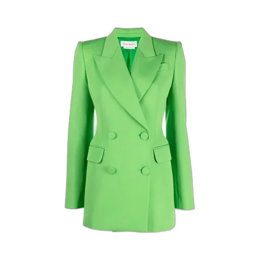 Peak-Lapel Double-Breasted Blazer