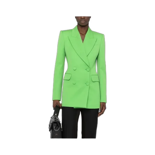 Peak-Lapel Double-Breasted Blazer
