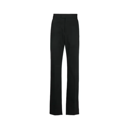 Straight-Leg Cotton Trousers