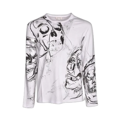 Skull Print Long-Sleeved Top