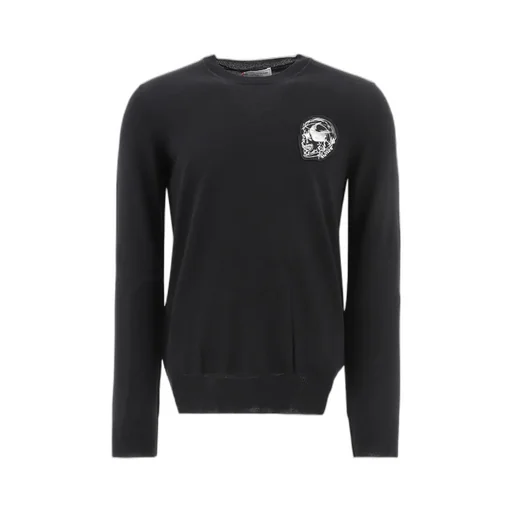 Skull Decal Knitted Sweater