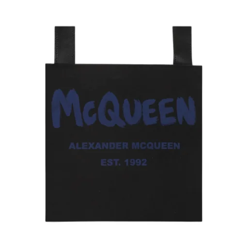 Graffiti Logo Print Messenger Bag