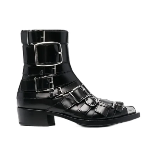 Buckle Detailed Ankle Boots