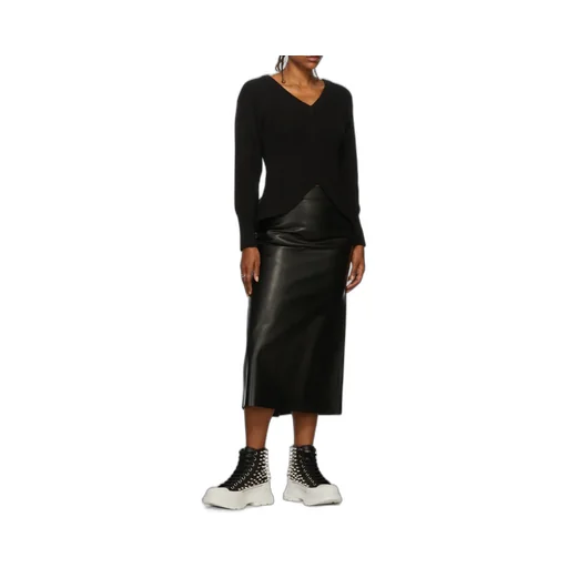 A-Line Leather Skirt